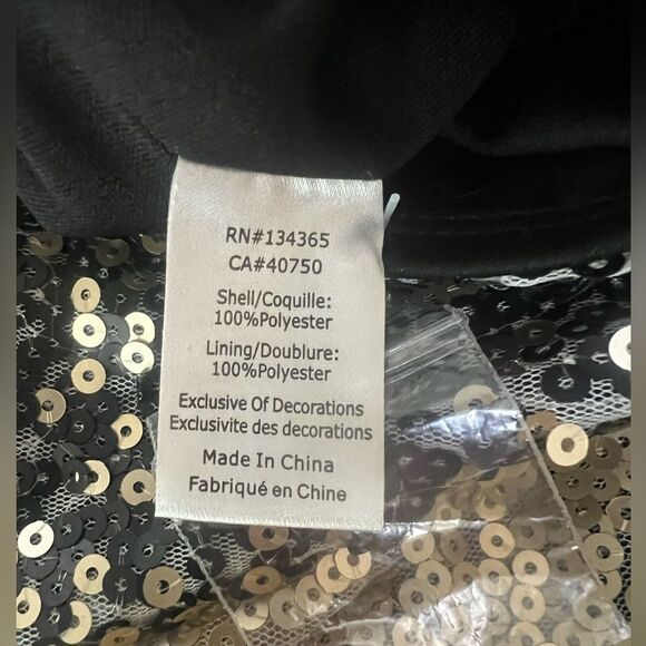 Heidi Daus gold black ombré sequins maxi skirt glam regencycore cocktail party - Picture 5 of 8